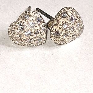 Vintage RJ‎ Graziano for Avon 925 Silver Heart Earrings
